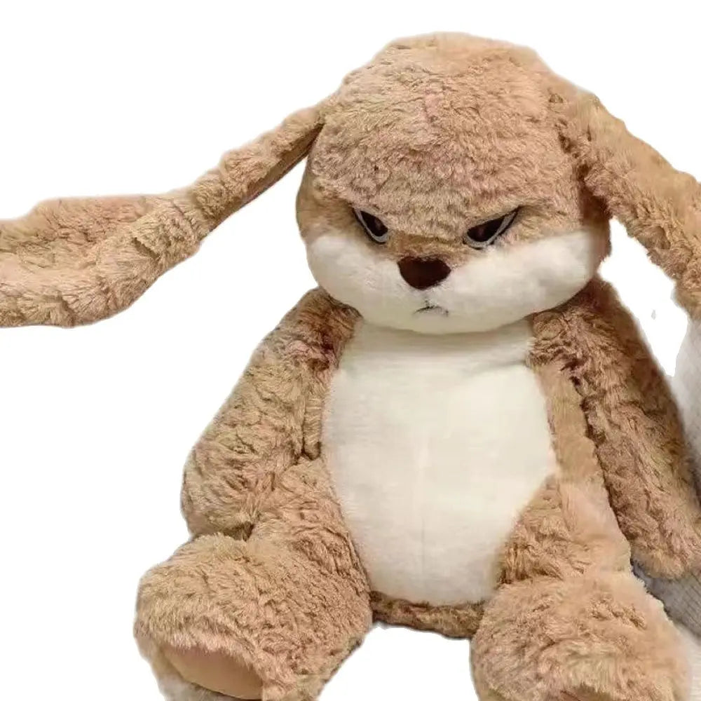35CM Cute Long Ears Bunny Plush Toy Long Hair Large Seeping Pillow Rabbit Animal Doll to Give Children Christmas Birthday Gift