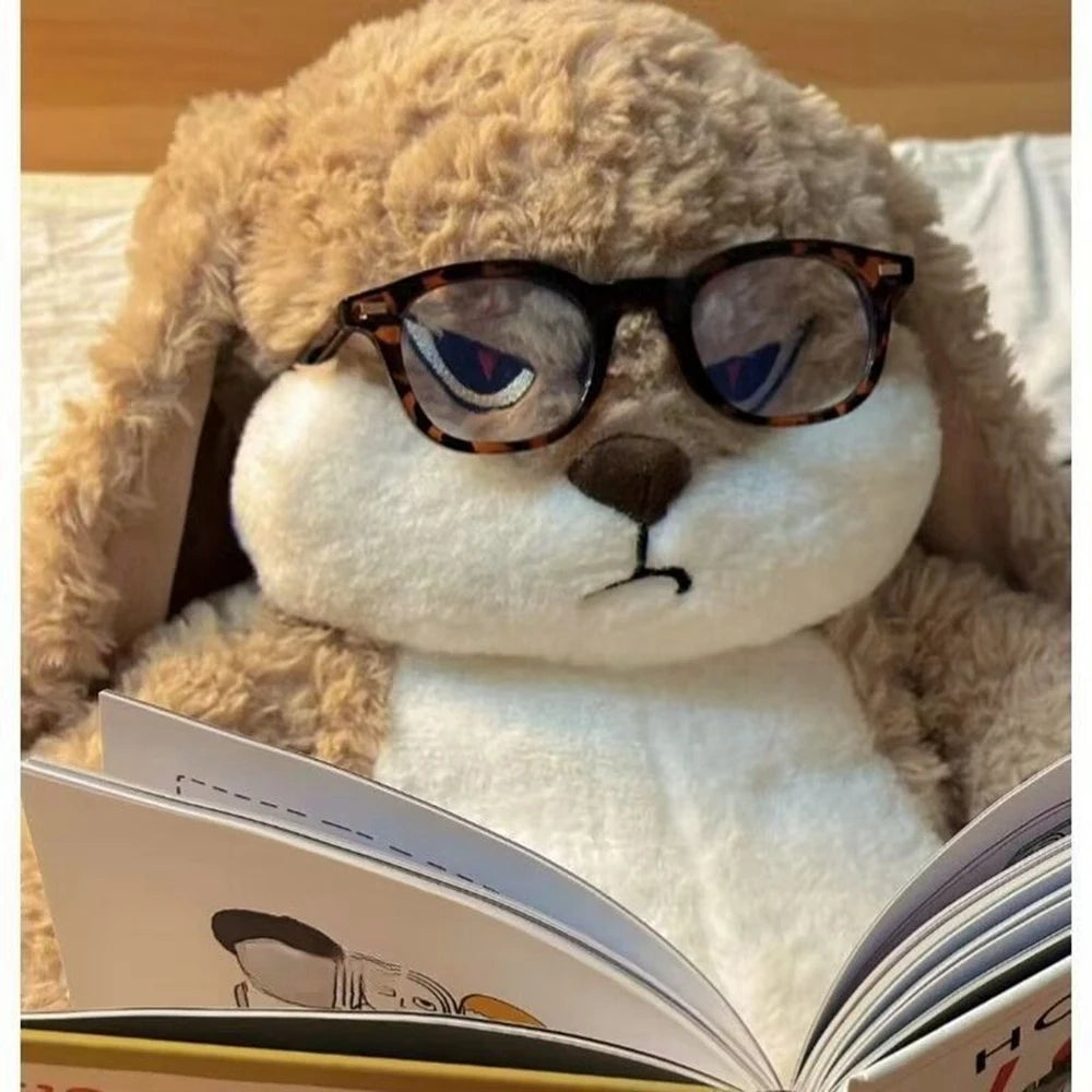 35CM Cute Long Ears Bunny Plush Toy Long Hair Large Seeping Pillow Rabbit Animal Doll to Give Children Christmas Birthday Gift